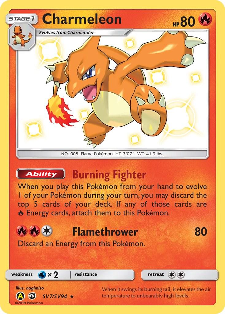 Hidden Fates Charmeleon Pokémon card